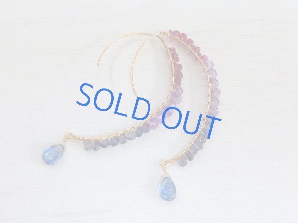 画像4: 【14kgf】カラフルなワイヤーリーフピアス (4)