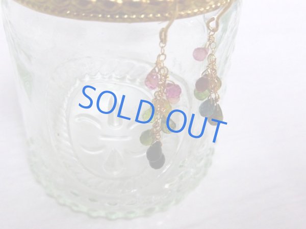 画像4: 【14kgf】トルマリンのアシンンメトリーピアス (4)