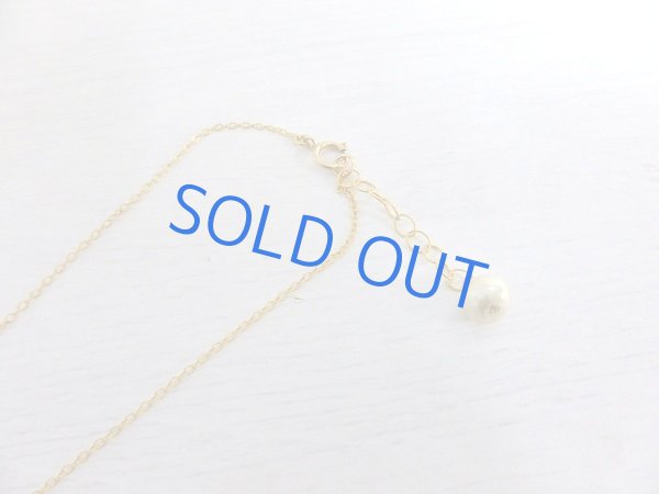 画像4: 【14kgf】コトンパールのアンティーク調一粒ネックレス (4)