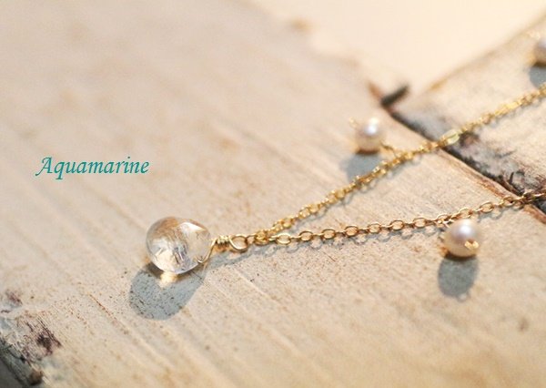 kgf*Pearl de angeシリーズ 淡水パール&アクアマリン