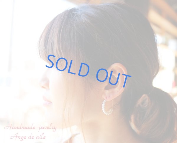 画像2: 【14ｋｇｆ】淡水パールフープピアス (2)