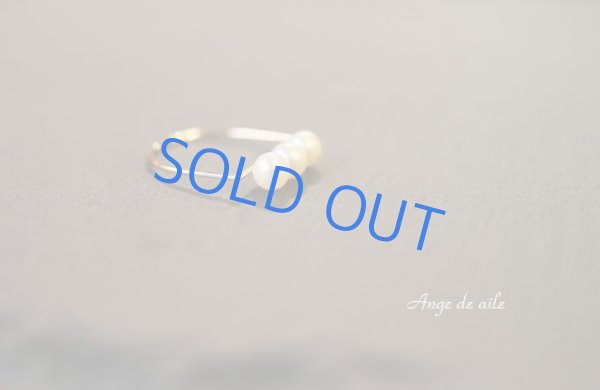 画像2: K10/ 真珠バーリング  (2)