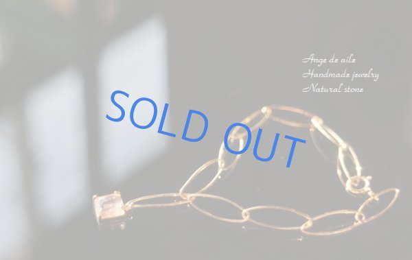 画像2: 【14kgf】オーバルチェーンのエレスチャルクオーツ ブレスレット (2)