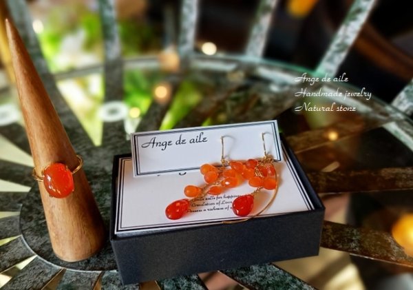 画像2: ⋆Le chainon カーネリアンの1石リング (2)