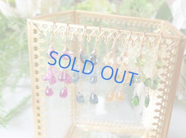 画像5: 【14KGF】*Fleurs ロンドンブルートパーズ&アクアマリン ピアス/イヤリング (5)