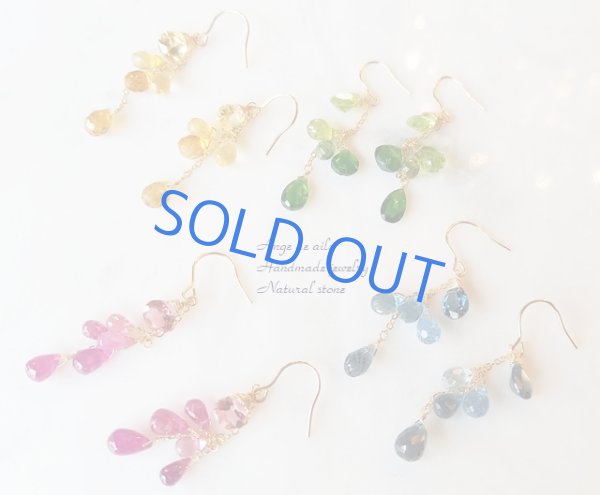 画像4: 【14KGF】*Fleurs ロンドンブルートパーズ&アクアマリン ピアス/イヤリング (4)