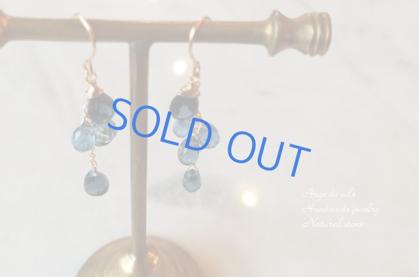 画像6: 【14KGF】*Fleurs ロンドンブルートパーズ&アクアマリン ピアス/イヤリング (6)