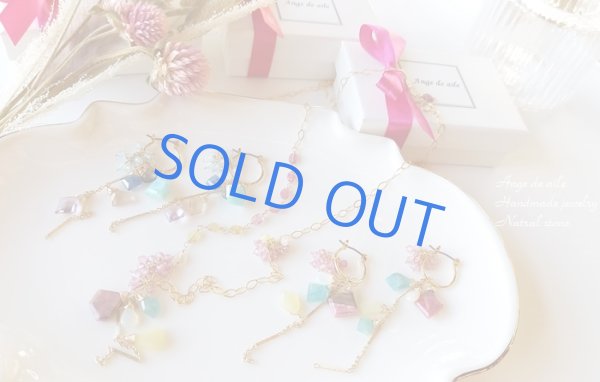 画像4: 【14kgf】ラリマー&アクアマリンの海の風薫るフープピアス  /イヤリング (4)