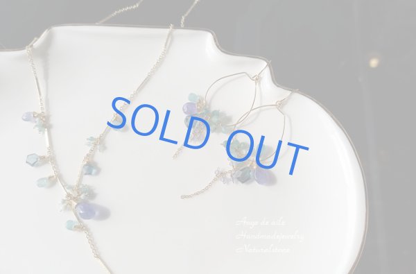 画像5: 【14kgf】グランディディエライト&タンザナイトの初夏の彩りフープピアス  /イヤリング (5)