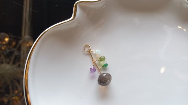 画像3: 【14ｋｇｆ】スモーキークオーツl'automne　ピアス  /イヤリング (3)