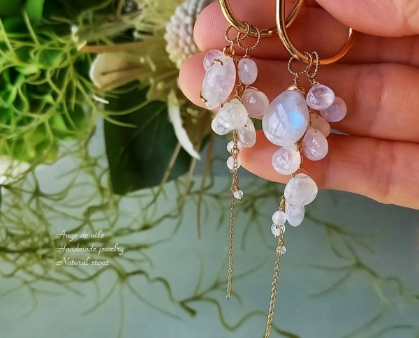 画像4: 【14KGF】ムーンストーン⋆Dressing upピアス/イヤリング (4)