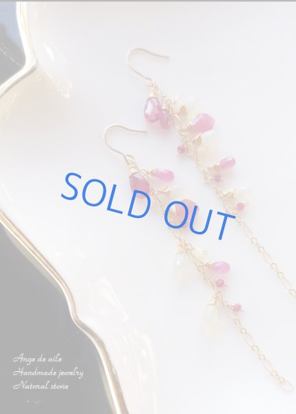 画像2: 【14kgf】ルビー&オパール⋆Rubeus ピアス/イヤリング (2)