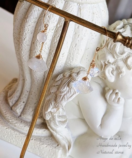 画像3: 【14ｋｇｆ】*Ange  ムーンストーンピアス  /イヤリング (3)