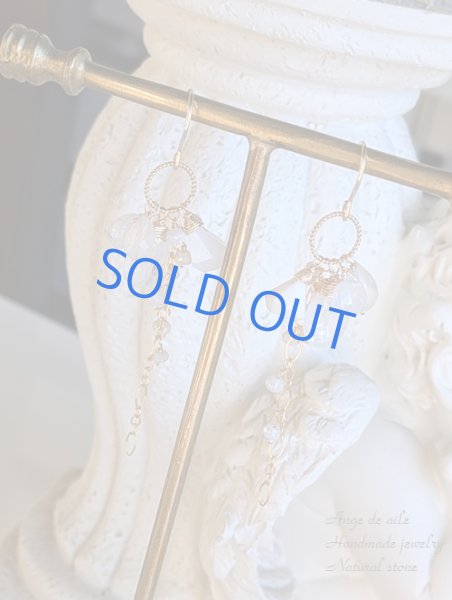 画像2: 【14ｋｇｆ】*Ange  ムーンストーンピアス  /イヤリング (2)