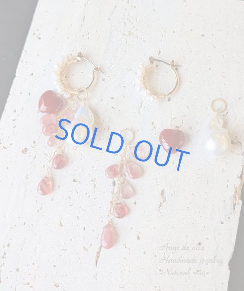 画像2: ⋆Rouge Lumière　― 光をまとう赤のピアス／イヤリング ― (2)