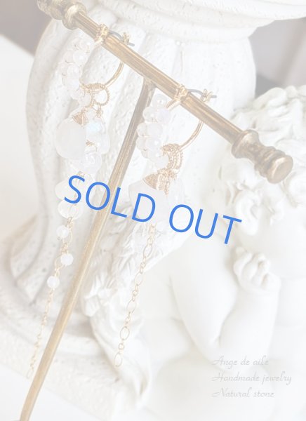 画像3:  ⋆Ange Libre  ムーンストーン着せ替えピアス  /イヤリング (3)