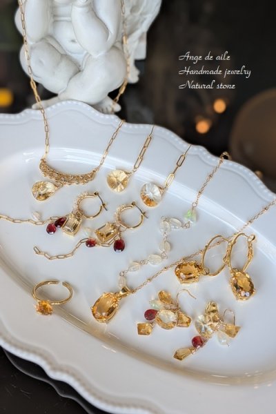 画像4: 【14ｋｇｆ】*Lumière du matin　シトリン＆オパール　ピアス  /イヤリング (4)