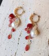 画像1: ⋆Rouge Lumière　― 光をまとう赤のピアス／イヤリング ― (1)