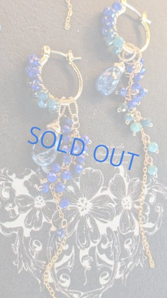 画像2: 【14ｋｇｆ】*Étoile Nocturne　― 夜空にきらめくブルーの 着せ替え ピアス  /イヤリング (2)